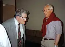 George Davie with Dr. Vincent Hope in 1996