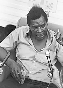 George "Harmonica" Smith at the 1970 Ann Arbor Blues Festival, Ann Arbor, Michigan. Photo by Jeff Titon.
