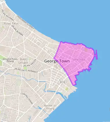 Penang State Assembly Building is located in central George Town, Penang