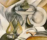 Georges Braque, 1908, Plate and Fruit Dish, oil on canvas, 46 × 55&nbsp;cm, private collection