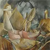 Georges Braque, 1909, Port en Normandie (Little Harbor in Normandy), 81.1 × 80.5&nbsp;cm, The Art Institute of Chicago