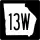 State Route 13W marker