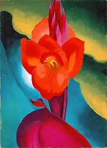 O'Keeffe, Red Canna, 1919, oil on board, High Museum of Art, Atlanta