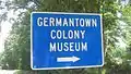 Germantown Colony Museum sign in Webster Parish, Louisiana