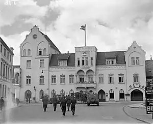 Royal Air Force's Malcolm Club in Schleswig, formerly the Stadt Hamburg Hotel in late 1945.
