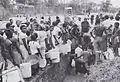 People lined up to get water in the wake of Hurricane Gilbert