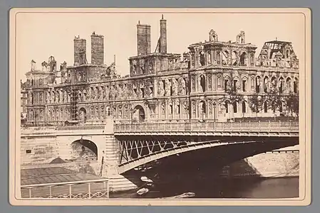 The burnt-out Hotel de Ville