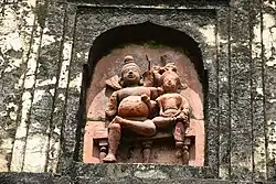 Terracotta plaque in Ghosal family deul at Patrasayer