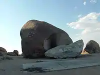 Giant Rock, adjacent to Landers, California.