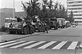 Dutch military vehicles on high alert at Schiphol airport after the siege's end