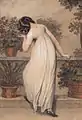 Exhibited: Colnaghi as ‘A Girl smelling Geraniums’. Girl on a terrace. (1807)