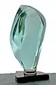 Glass Object - Charles Bray. Glass sculpture on stone plinth.