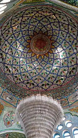Glass studded roof of Bukhari Pir Dargah