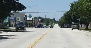 Looking west in downtown Glenbeulah