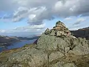 Cairn on the summit of Glenridding Dodd