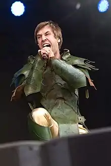 Winkler with Gloryhammer at Rockharz 2016