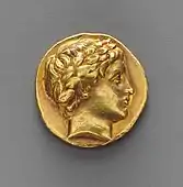 Ancient Greek stater; 323–315 BC; 18&nbsp;mm (0.71&nbsp;in); Metropolitan Museum of Art