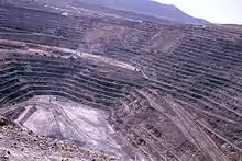 Image 52Goldstrike (Post-Betze) Mine in the Carlin Trend, the largest Carlin-type deposit in the world, containing more than 35,000,000 troy ounces (1,100 t) gold (from Nevada)