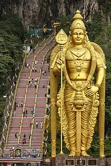 Lord Murugan Statue, Batu Caves, Malaysia, 140 feet (42.7 m).