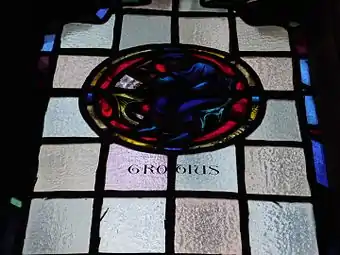 Stained glass: Hugo Grotius, jurist, founder of international law