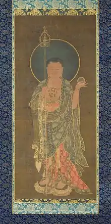 Image 614th century Goryeo painting of Ksitigarbha holding a cintamani (from List of mythological objects)