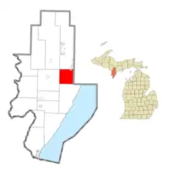 Location within Menominee County