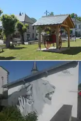 Gouttières. Square and rural street-art.