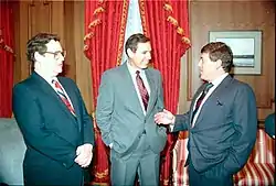 Governor Bob Martinez speaks to the owners of the Chicago White Sox