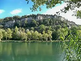 A view of the river Verdon to the south of the town of Gréoux-les-Bains