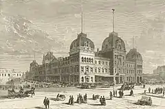 An ornate railroad terminal