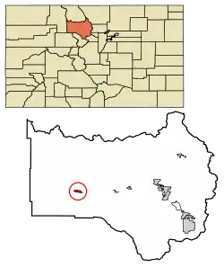 Location of Kremmling in Grand County, Colorado.