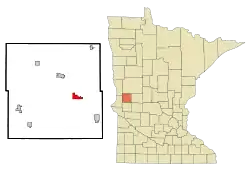 Location of Barrett, Minnesota
