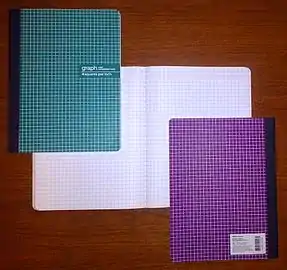 Graph composition book used in the United States (80 sheets)
