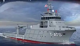 Artist's rendering of USNS&nbsp;Navajo&nbsp;(T-ATS-6), a rescue and salvage ship and lead ship of her class, some of which are currently on order