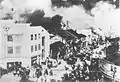 A buring on many houses and buildings in 1952 Tottori Fire on April 17.
