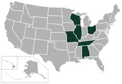 Location of teams in {{{title}}}