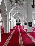 Interior of the mosque's prayer hall