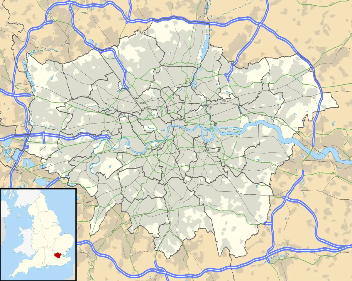 Location of clubs around Greater London for the 2022–23 Premier League season