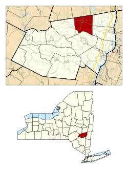 Location in Greene County and the state of New York