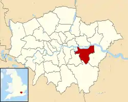 Greenwich shown within Greater London