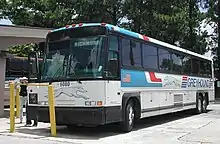 Image 248An integral bodywork MCI 102DL3, the most common intercity bus owned by Greyhound Lines, the largest provider of intercity bus service in North America (no later than 2005). Greyhound no longer operates the 102DL3 in this configuration. (from Intercity bus service)