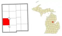 Location within Gladwin County