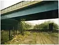 Great Bridge North looking down from the crossing and past the signal box, 2003