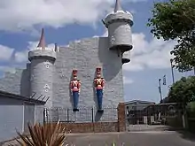 Rear west side of the giant slides