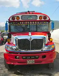 Image 2A camioneta or chicken bus, a typical mode of transportation in Guatemala