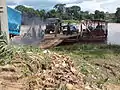 Guerima ferry across the Mbam river near Bafia (Cameroon)