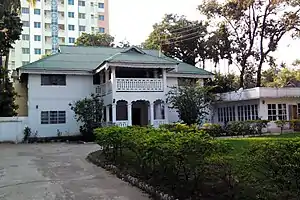 The origin of the vernacular bungalow has its roots in Bengal,  Bangladesh .