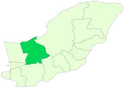 Location of Aqqala County in Golestan province