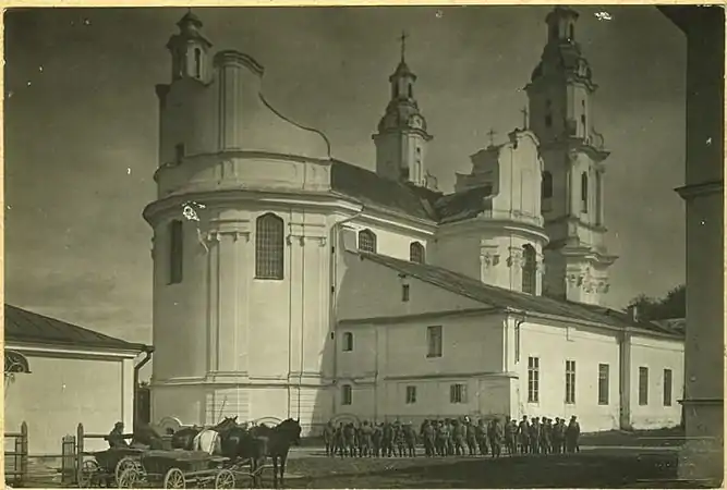 Church exterior in the 1930s shot by Jan Bułhak