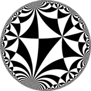 Tessellation by triangle with angles 0, π/5, π/2